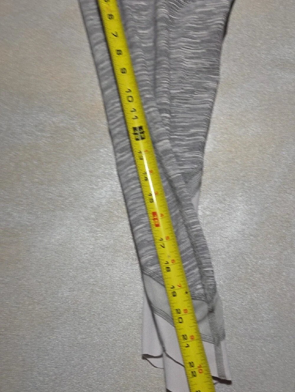 lululemon athletica Gray Space-Dye Leggings with White Panels